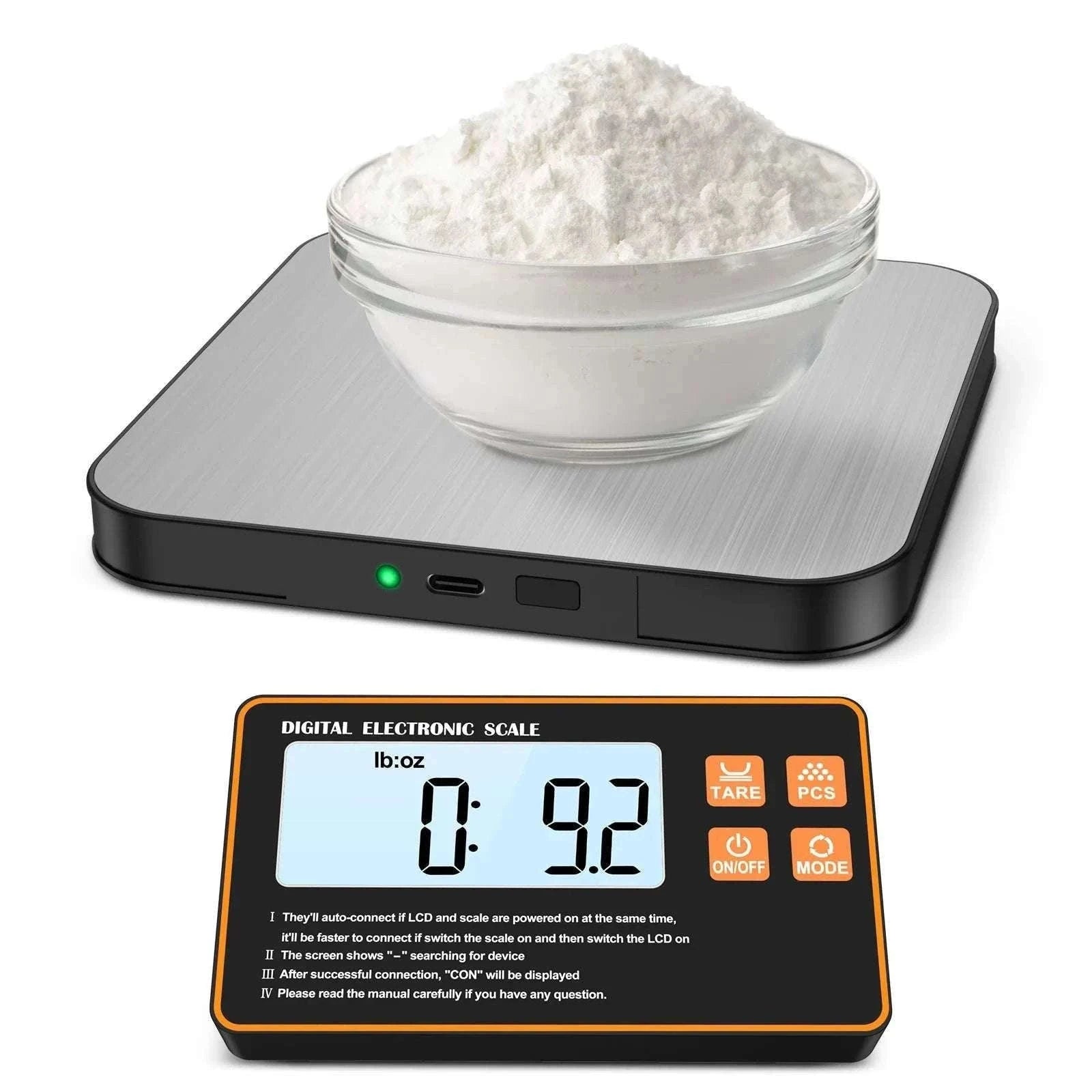 Wireless Magnetic Kitchen Scale with Remote Display 15kg 1g Precision-Default Title