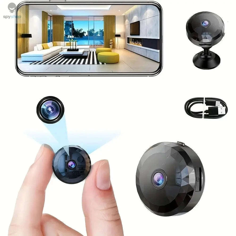 Wireless Mini WiFi Security Camera – Compact 1080P Monitoring with Night Vision-Camera And 128G