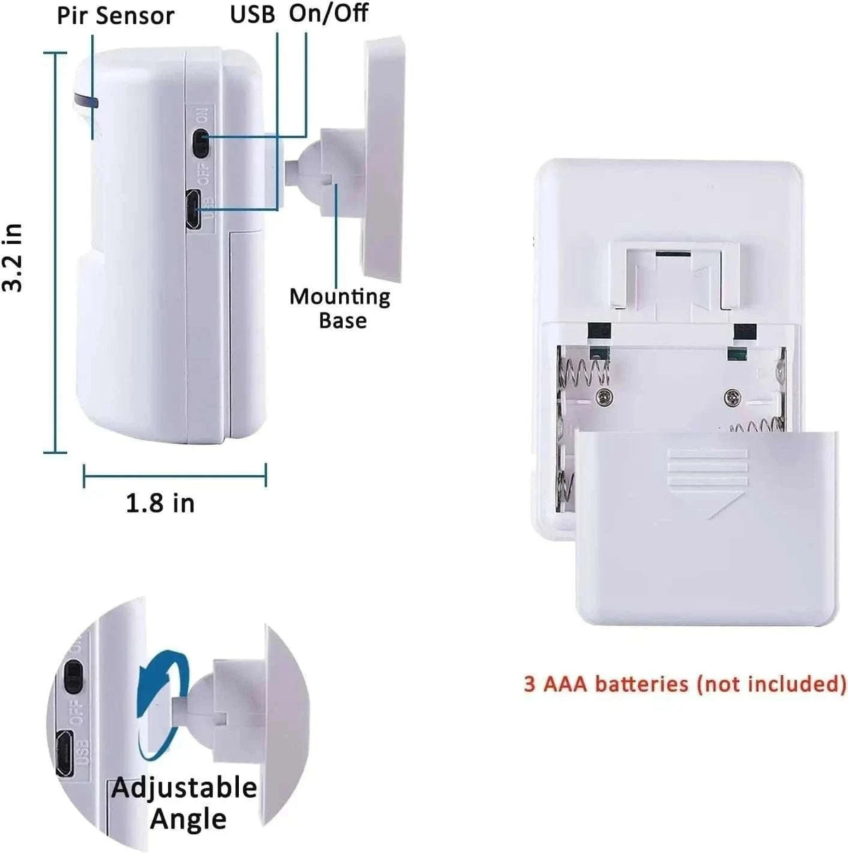 Wireless Motion Sensor Alarm System for Home and Shop-1 sensors 1 receiver / UK