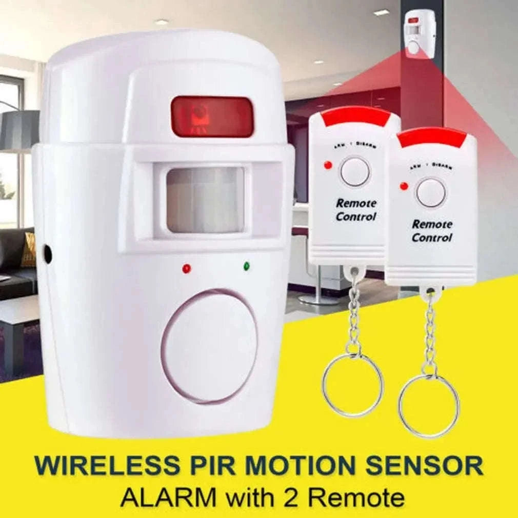 Wireless Motion Sensor Alarm with Dual Remotes and 105dB Siren-Default Title
