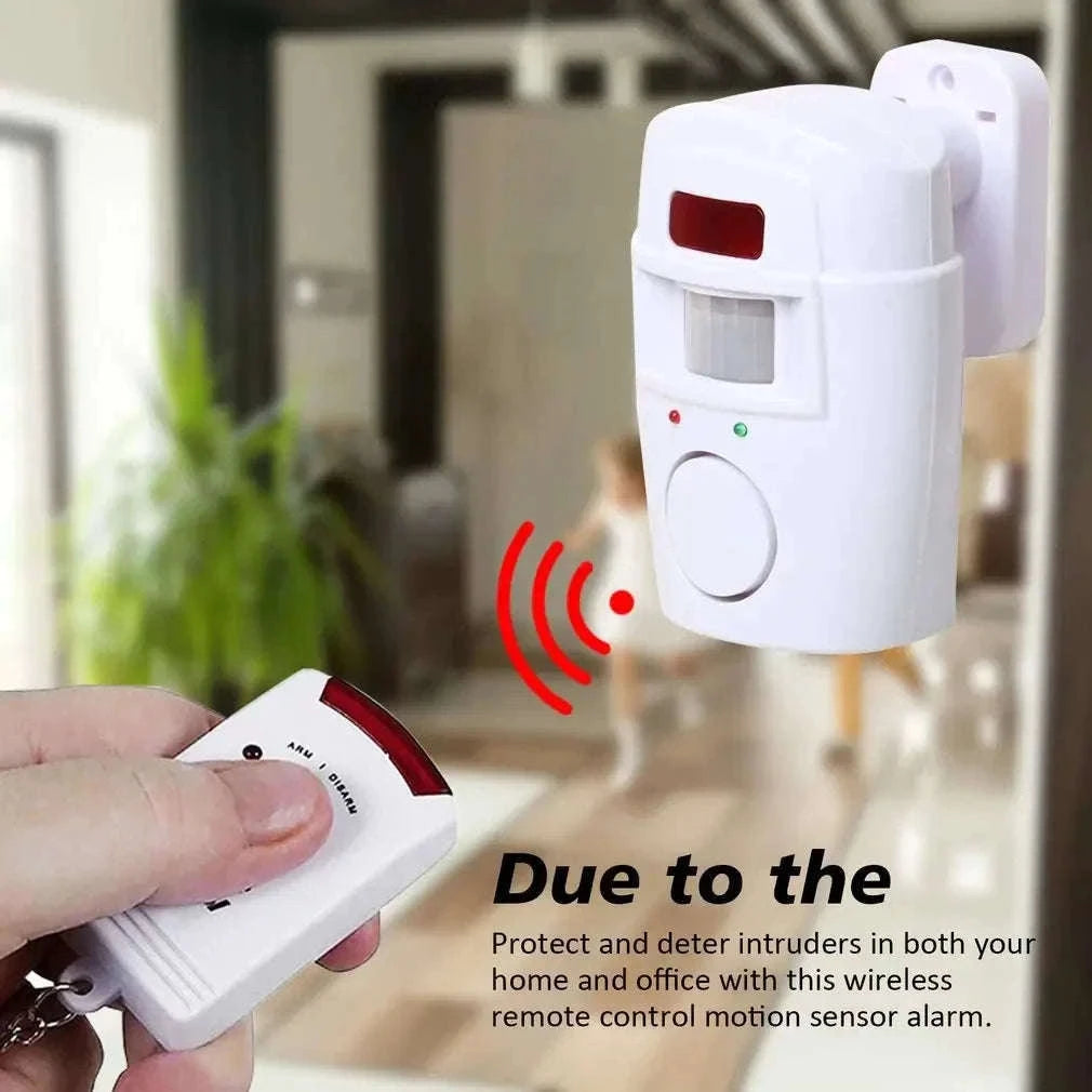 Wireless Motion Sensor Alarm with Dual Remotes and 105dB Siren-Default Title
