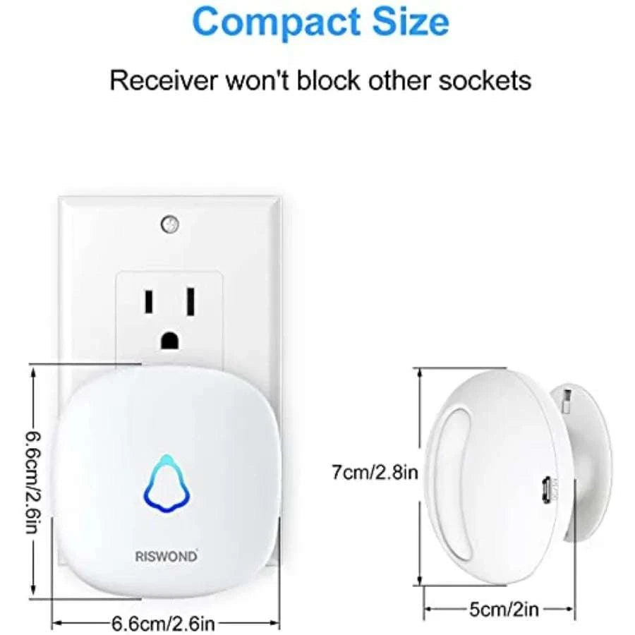Wireless Motion Sensor Door Chime with 500ft Range & 32 Tunes-United States / 2Rreceivers1Sensor