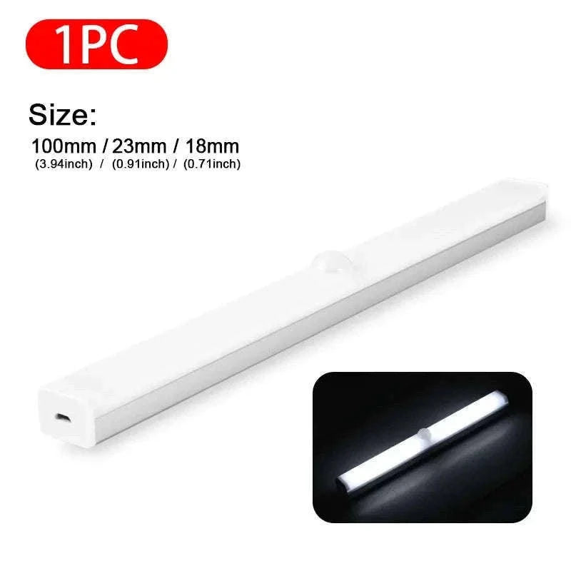 Wireless Motion Sensor Light for Trunk, USB Rechargeable, 3-Color Brightness-2pcs 10cm