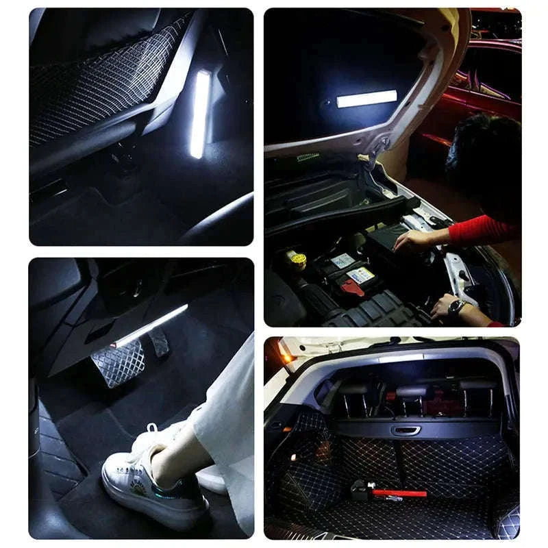 Wireless Motion Sensor Light for Trunk, USB Rechargeable, 3-Color Brightness-2pcs 10cm