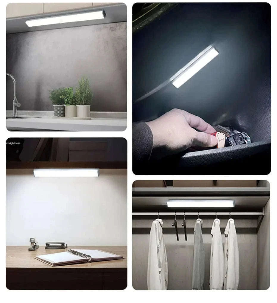 Wireless Motion Sensor Light for Trunk, USB Rechargeable, 3-Color Brightness-2pcs 10cm