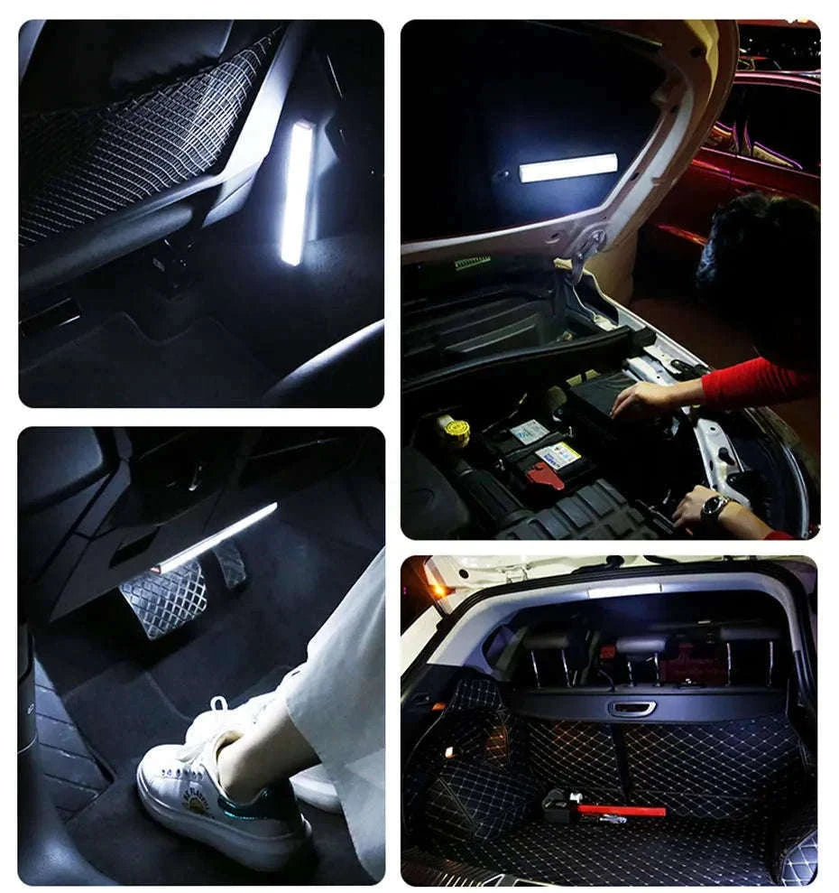 Wireless Motion Sensor Light for Trunk, USB Rechargeable, 3-Color Brightness-2pcs 10cm