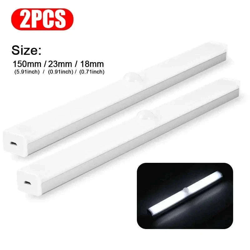 Wireless Motion Sensor Light for Trunk, USB Rechargeable, 3-Color Brightness-2pcs 10cm