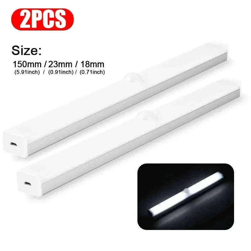 Wireless Motion Sensor Light for Trunk, USB Rechargeable, 3-Color Brightness-2pcs 10cm
