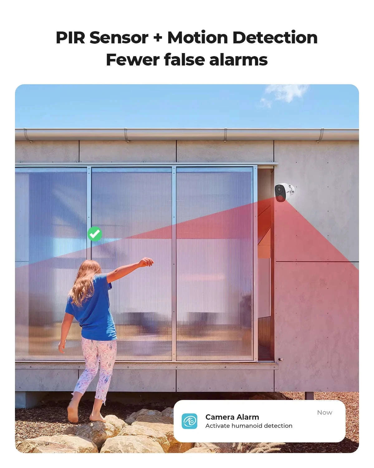 Wireless Outdoor Security Camera 2K 3MP with Spotlight, Siren and Two-Way Audio-Battery Camera / Mexico
