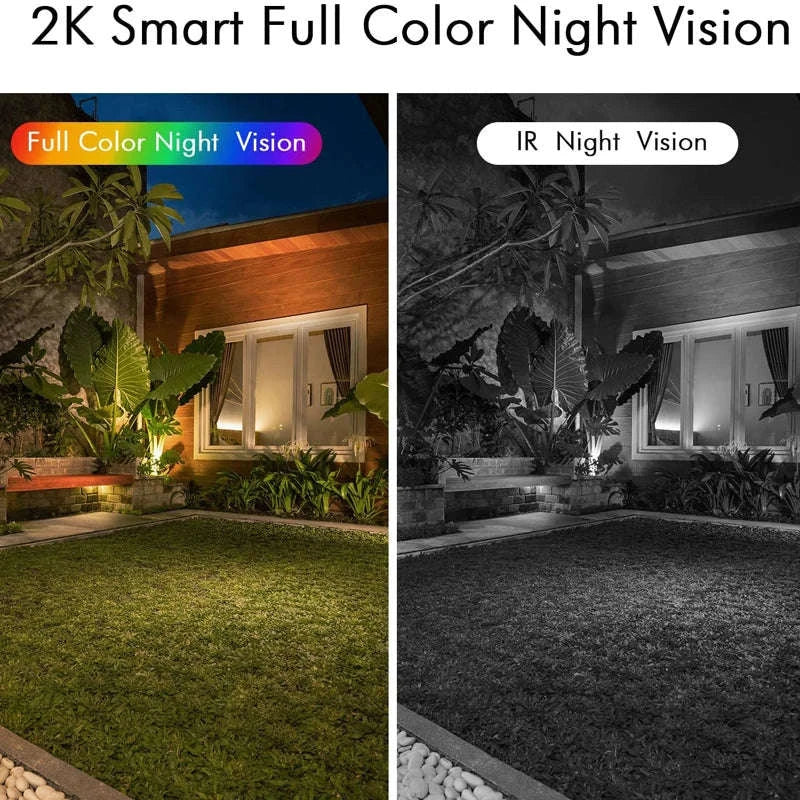 Wireless Outdoor Security Camera 2K WiFi with AI Detection & Color Night Vision-BW4-BT Solar TF64 / USB