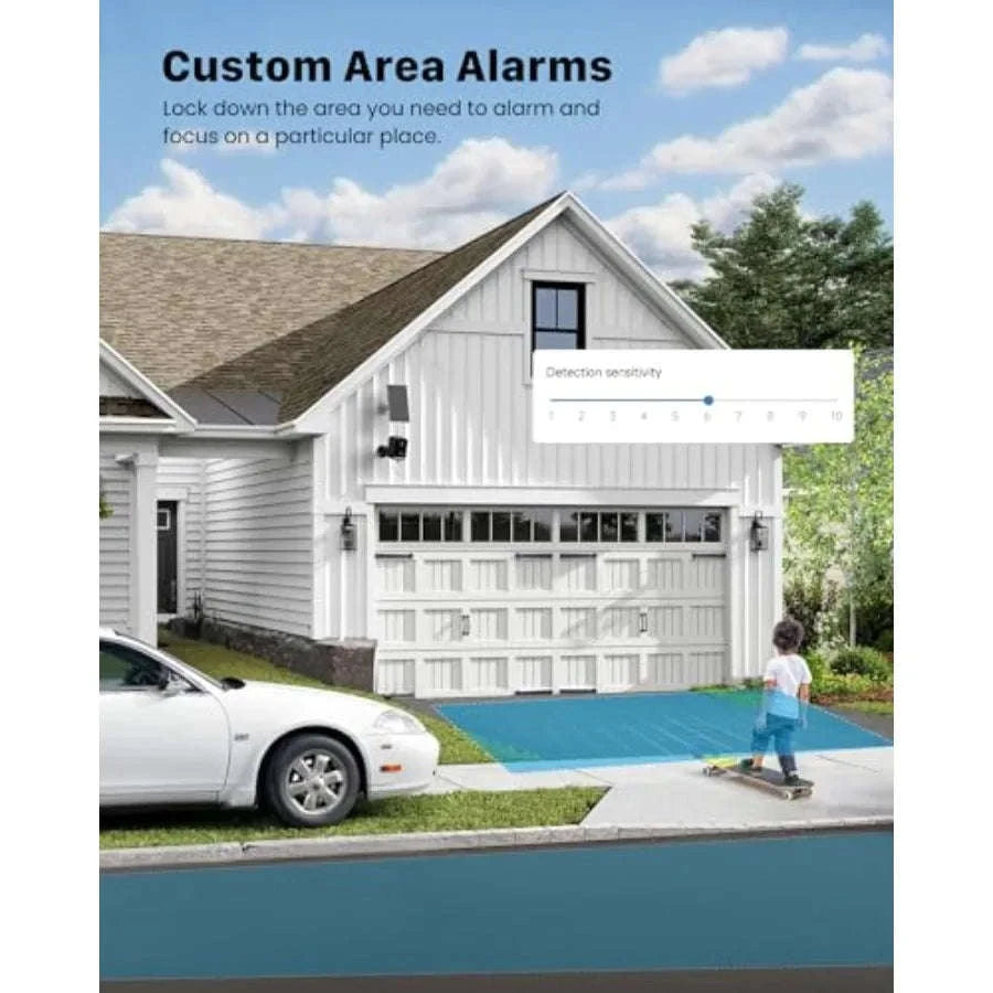 Wireless Outdoor Security Cameras for Solar-Powered Home Surveillance-United States / 2black