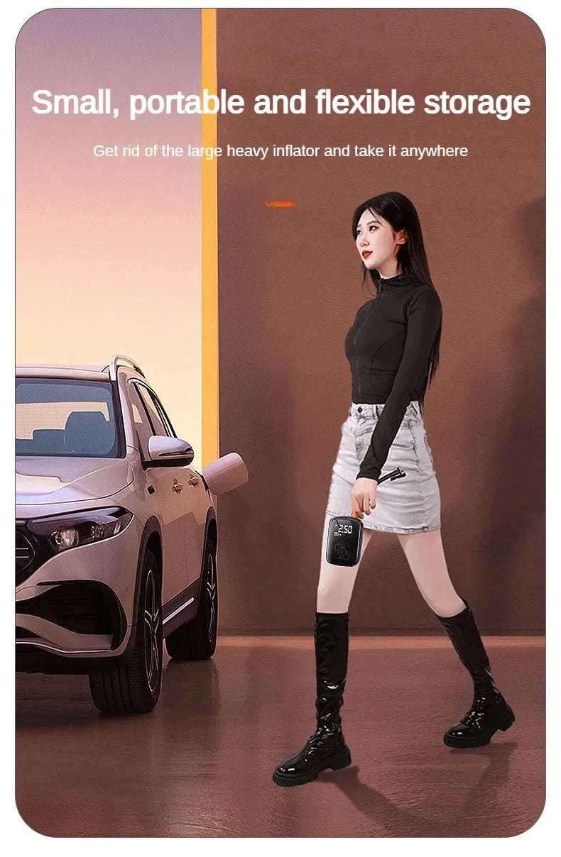 Wireless Portable Tire Inflator Pump 12V 150PSI-Wireless Style / france