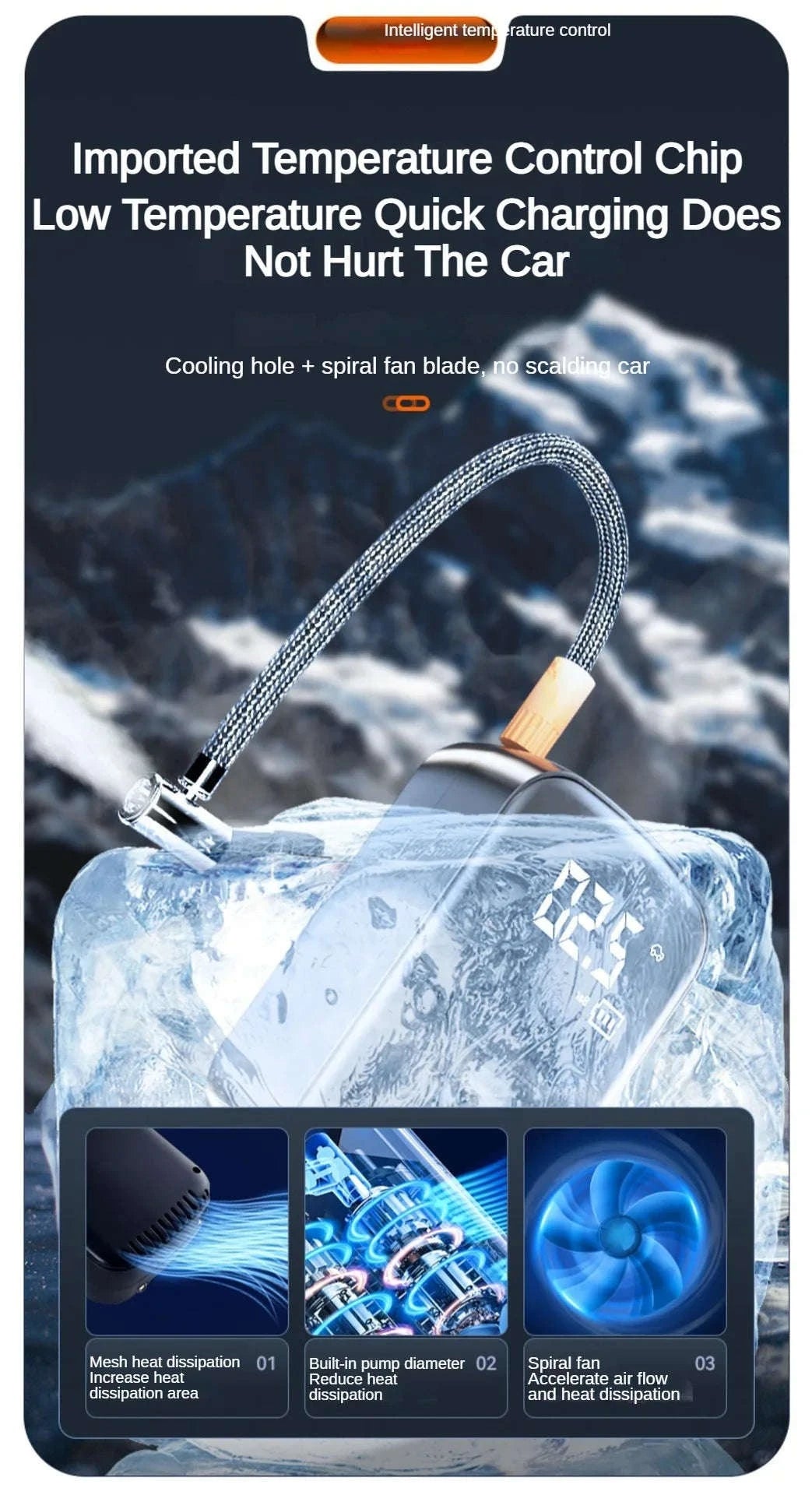 Wireless Portable Tire Inflator Pump 12V 150PSI-Wireless Style / france