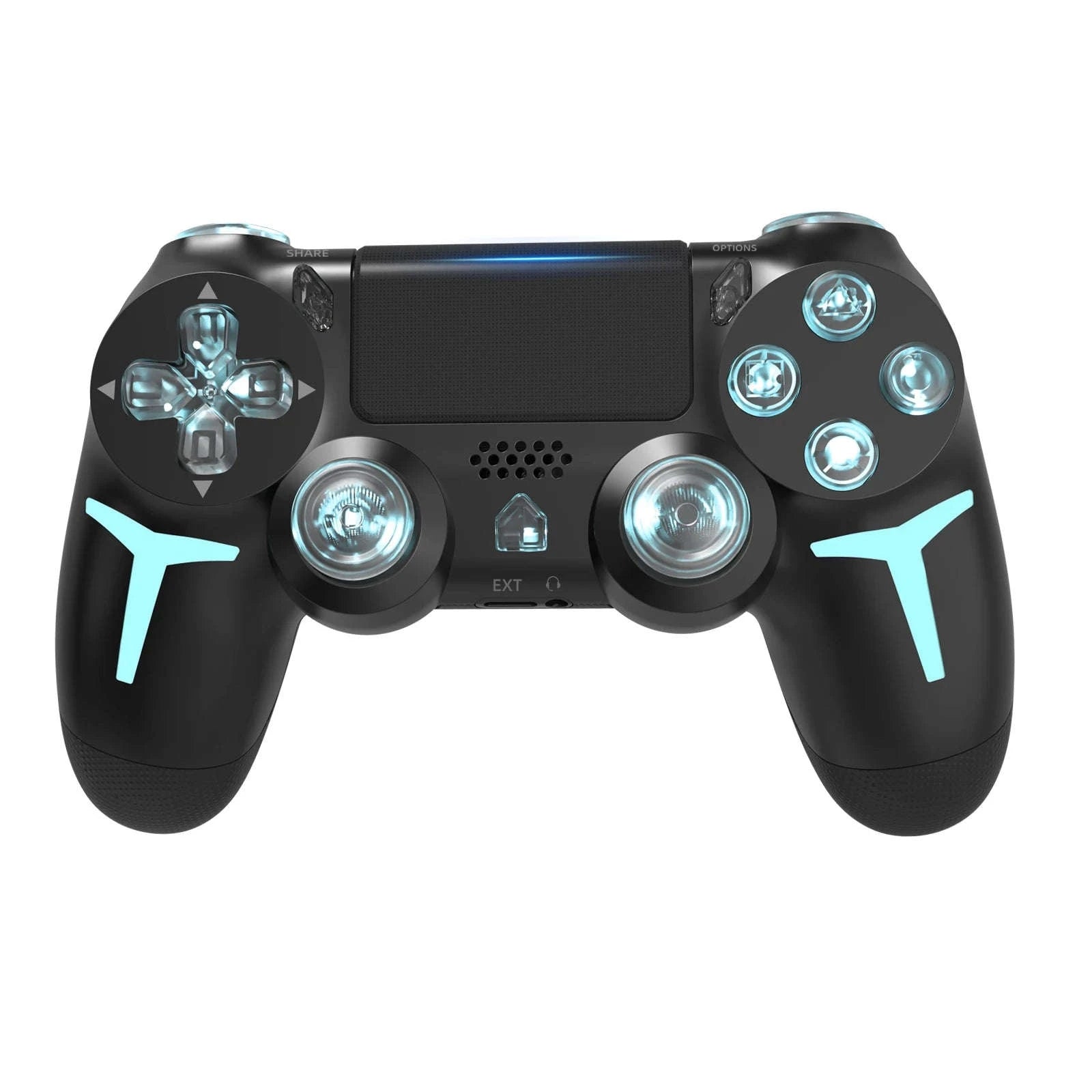 Wireless PS4 Controller with RGB Light, Bluetooth, Vibration & Gyro-White / United States