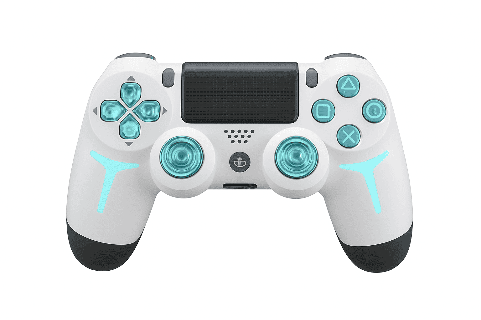 Wireless PS4 Controller with RGB Light, Bluetooth, Vibration & Gyro-White / United States