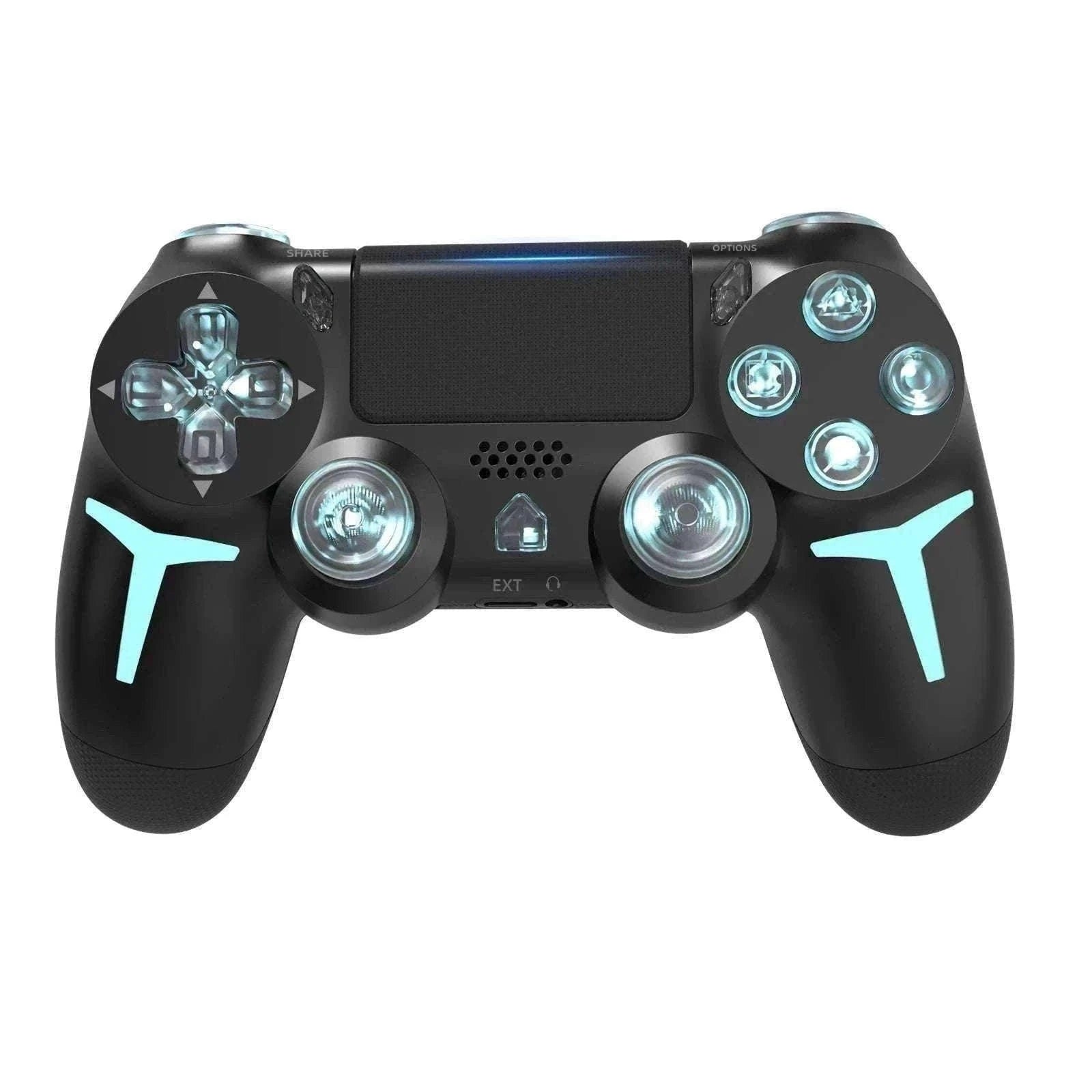Wireless PS4 Controller with RGB Light, Bluetooth, Vibration & Gyro-White / United States