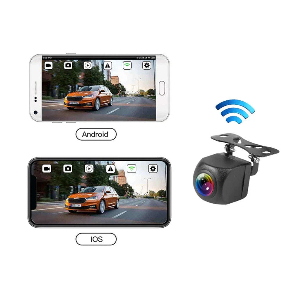 Wireless Rear View Camera with Wi-Fi, HD 720P, Waterproof, 12V/24V-For 12-24V Cars