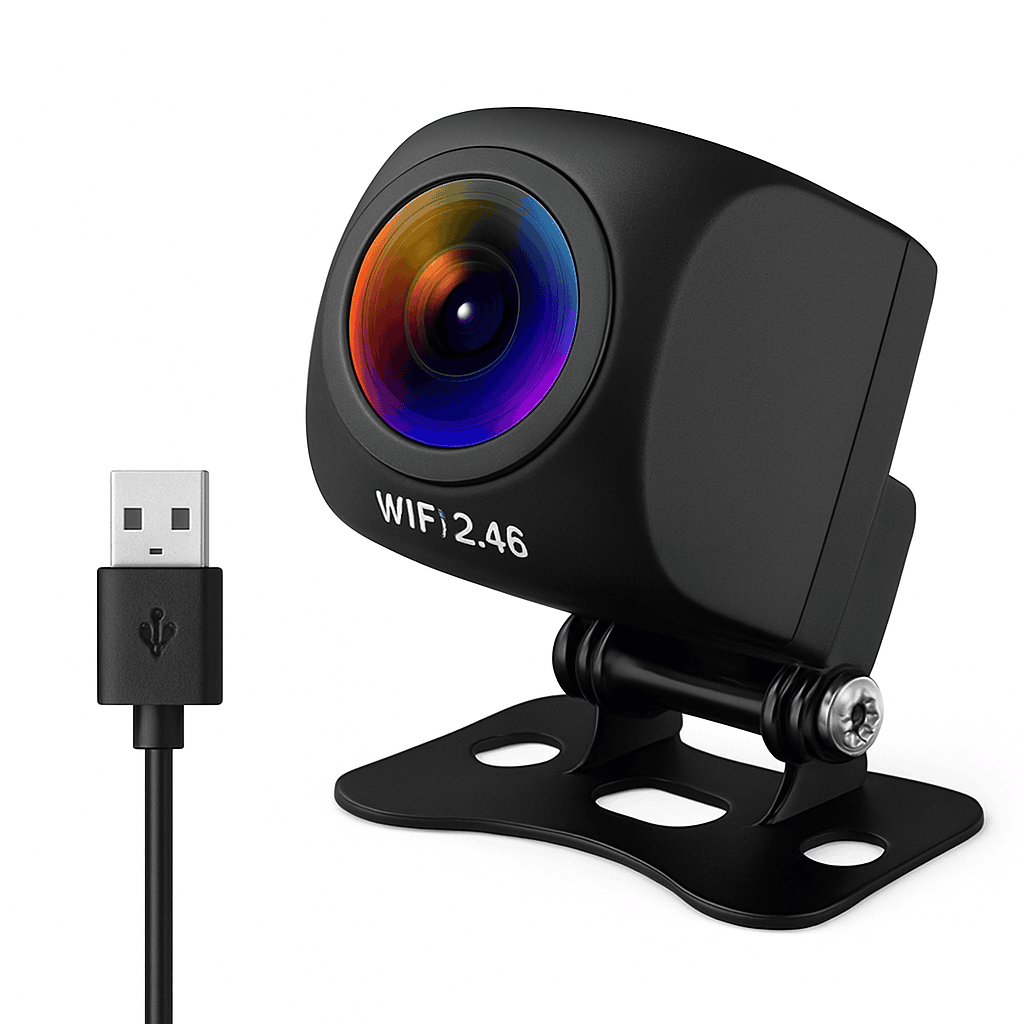 Wireless Rear View Camera with Wi-Fi, HD 720P, Waterproof, 12V/24V-For 12-24V Cars