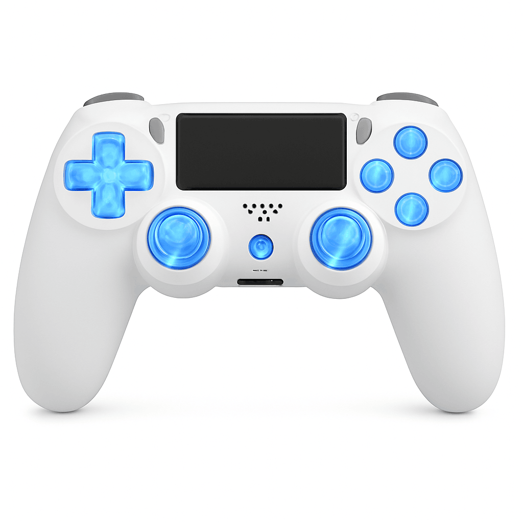 Wireless RGB Controller with Dual Vibration for PS4, PS3 & PC-Blue
