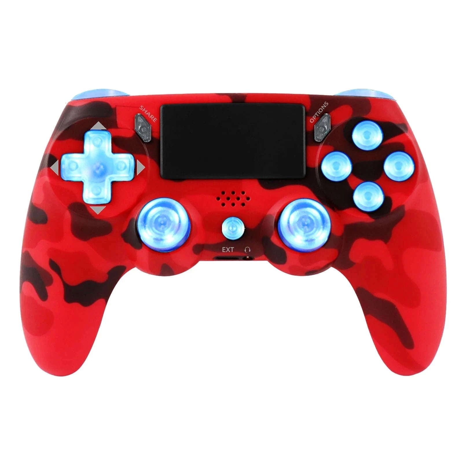 Wireless RGB Controller with Dual Vibration for PS4, PS3 & PC-Blue