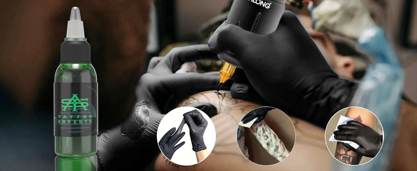 Wireless Rotary Tattoo Machine Kit with Battery and 20 Cartridges-TATTOO KIT / United States