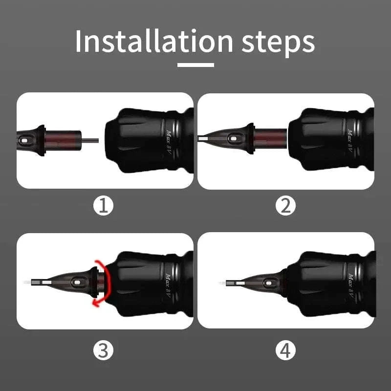 Wireless Rotary Tattoo Pen Kit with 1300mAh Battery & 10,000RPM-black / United States