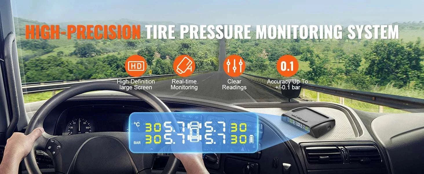 Wireless RV Tire Pressure Monitoring System with Real-Time Alerts-M400C / United States