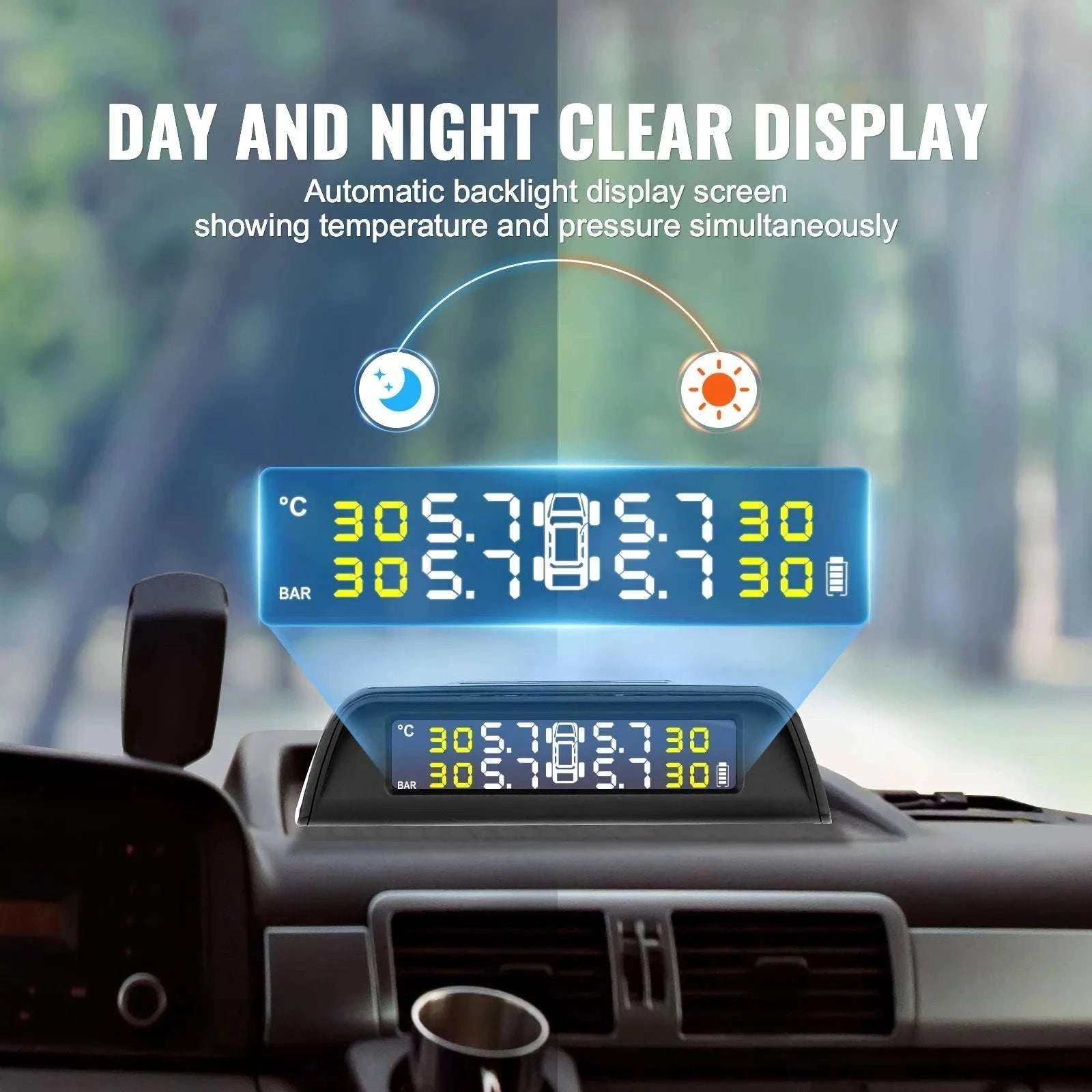 Wireless RV Tire Pressure Monitoring System with Real-Time Alerts-M400C / United States