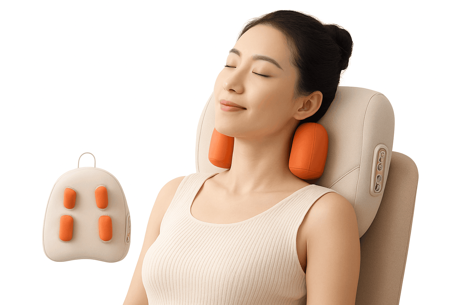 Wireless Shiatsu Massage Pillow for Neck, Back & Everyday Relief-New Upgrades
