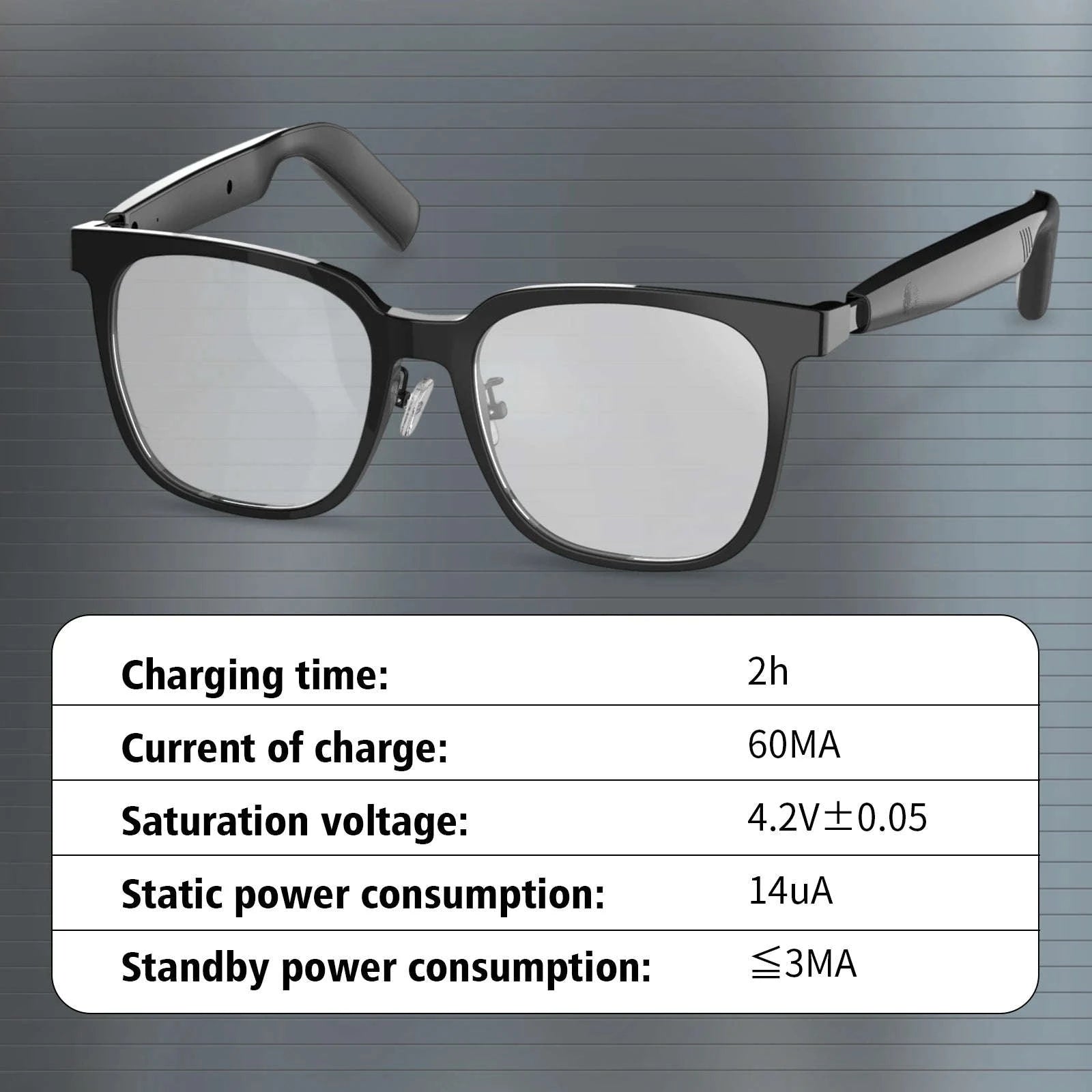 Wireless Smart Glasses with Bluetooth Audio & Hands-Free Calling-update black / United States