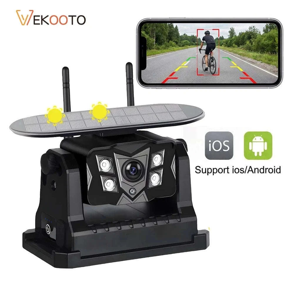 Wireless Solar Magnetic Backup Camera with AI Blind Spot Alarm-WIFI Camera