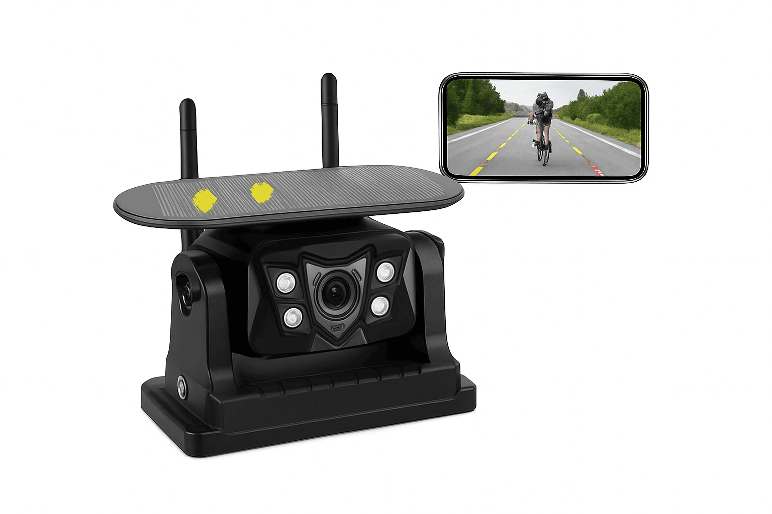 Wireless Solar Magnetic Backup Camera with AI Blind Spot Alarm-WIFI Camera