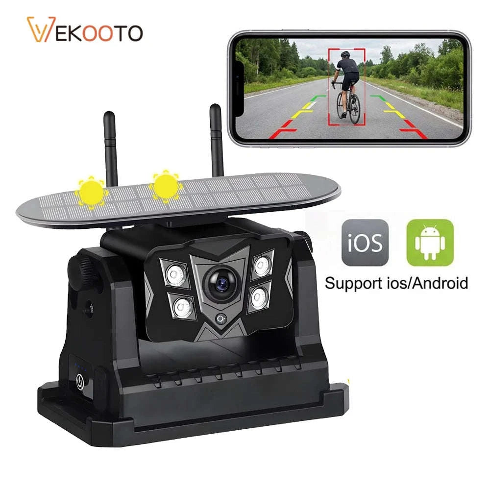Wireless Solar Magnetic Backup Camera with AI Blind Spot Alarm-WIFI Camera