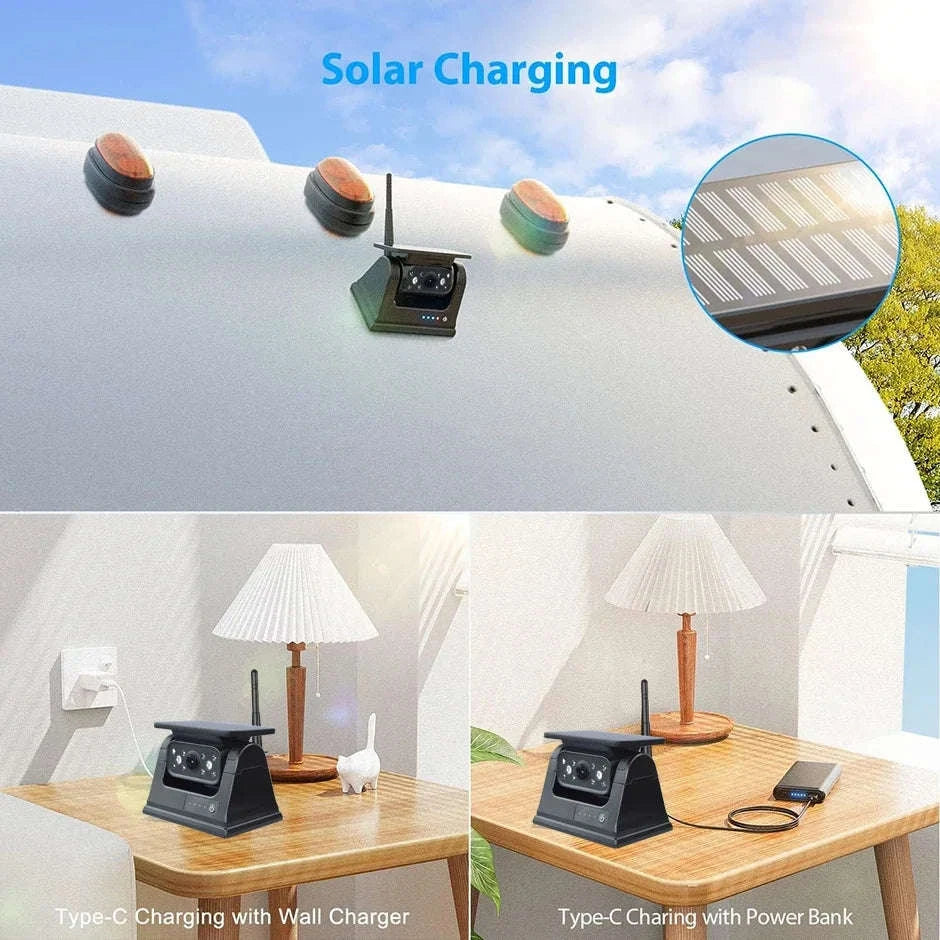 Wireless Solar Reverse Backup Camera with 5-Inch Monitor-Monitor add camera / China Mainland