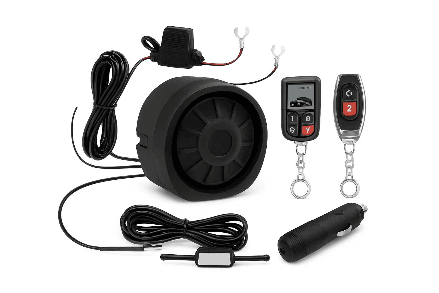 Wireless Two-Way Car Alarm System with LCD Remote & 1000m Range-Default Title