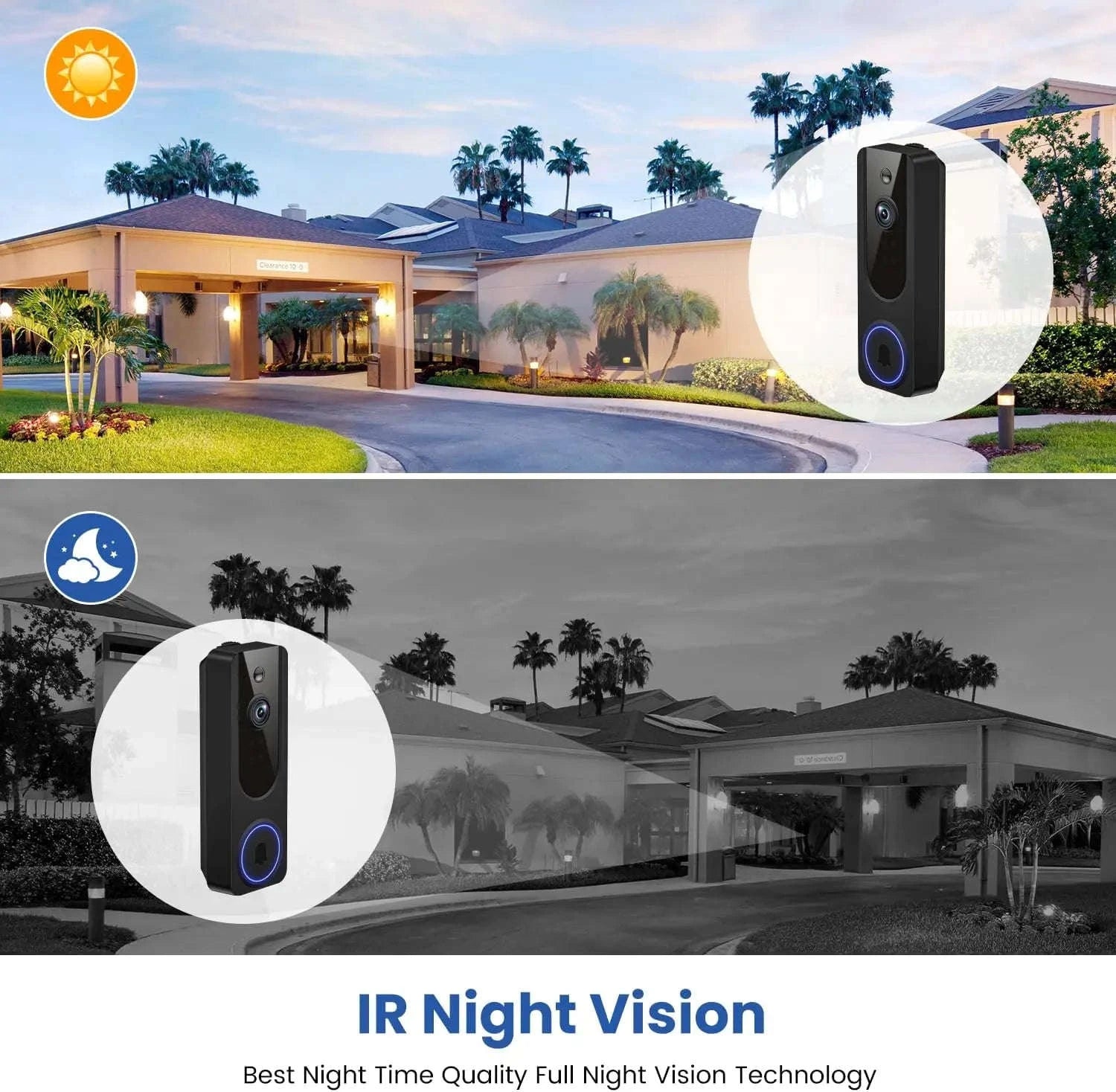 Wireless Video Doorbell Camera with AI Detection, Night Vision & Two-Way Talk-United States