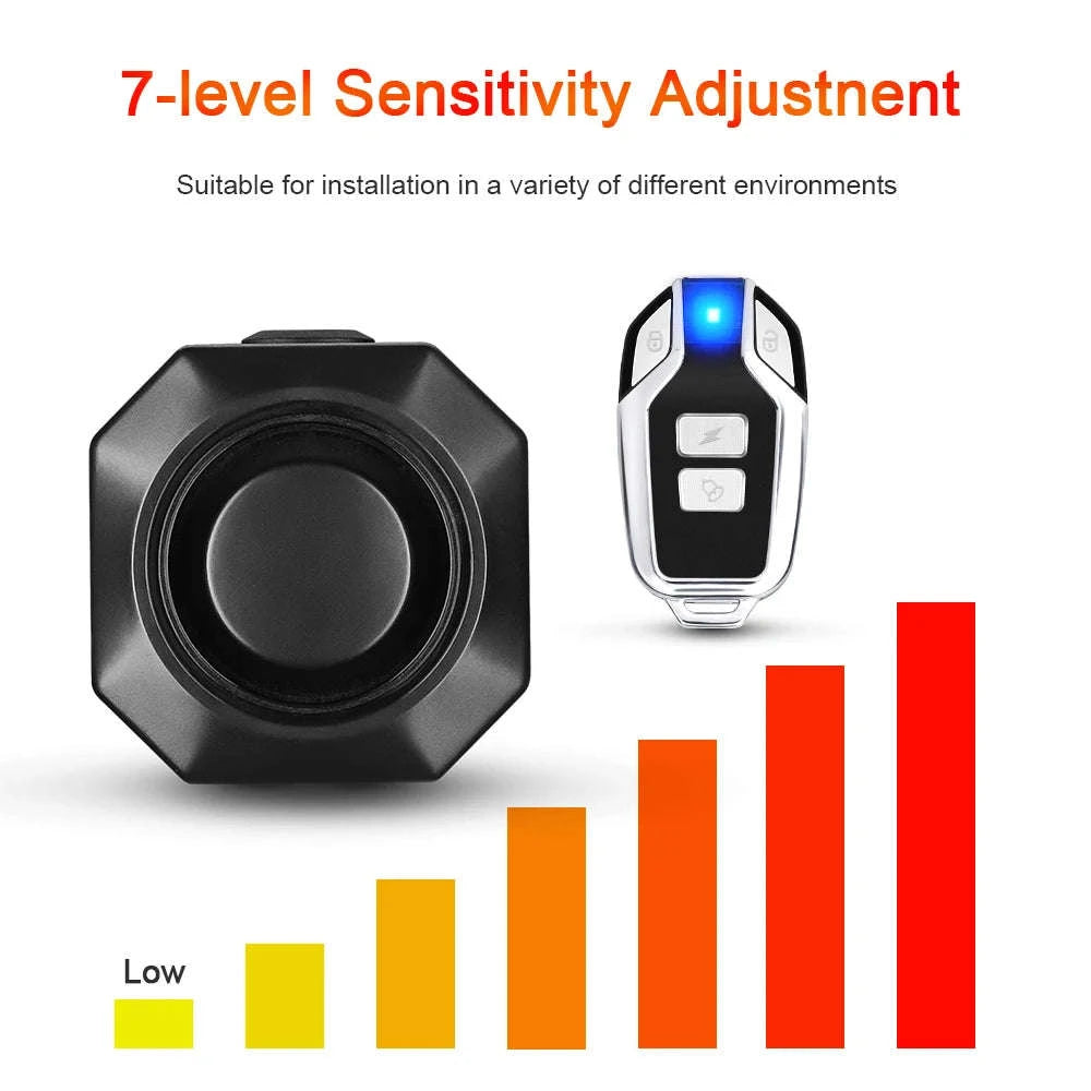 Wireless Waterproof Bicycle Alarm with Remote Control-2 Sets Alarm / spain