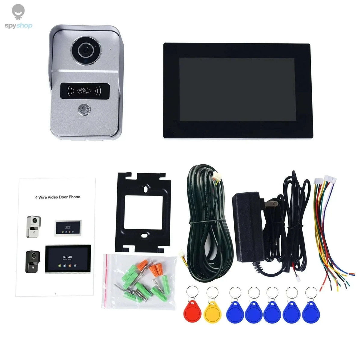 Wireless WiFi Video Doorbell System with 1080P HD Monitoring-Default Title
