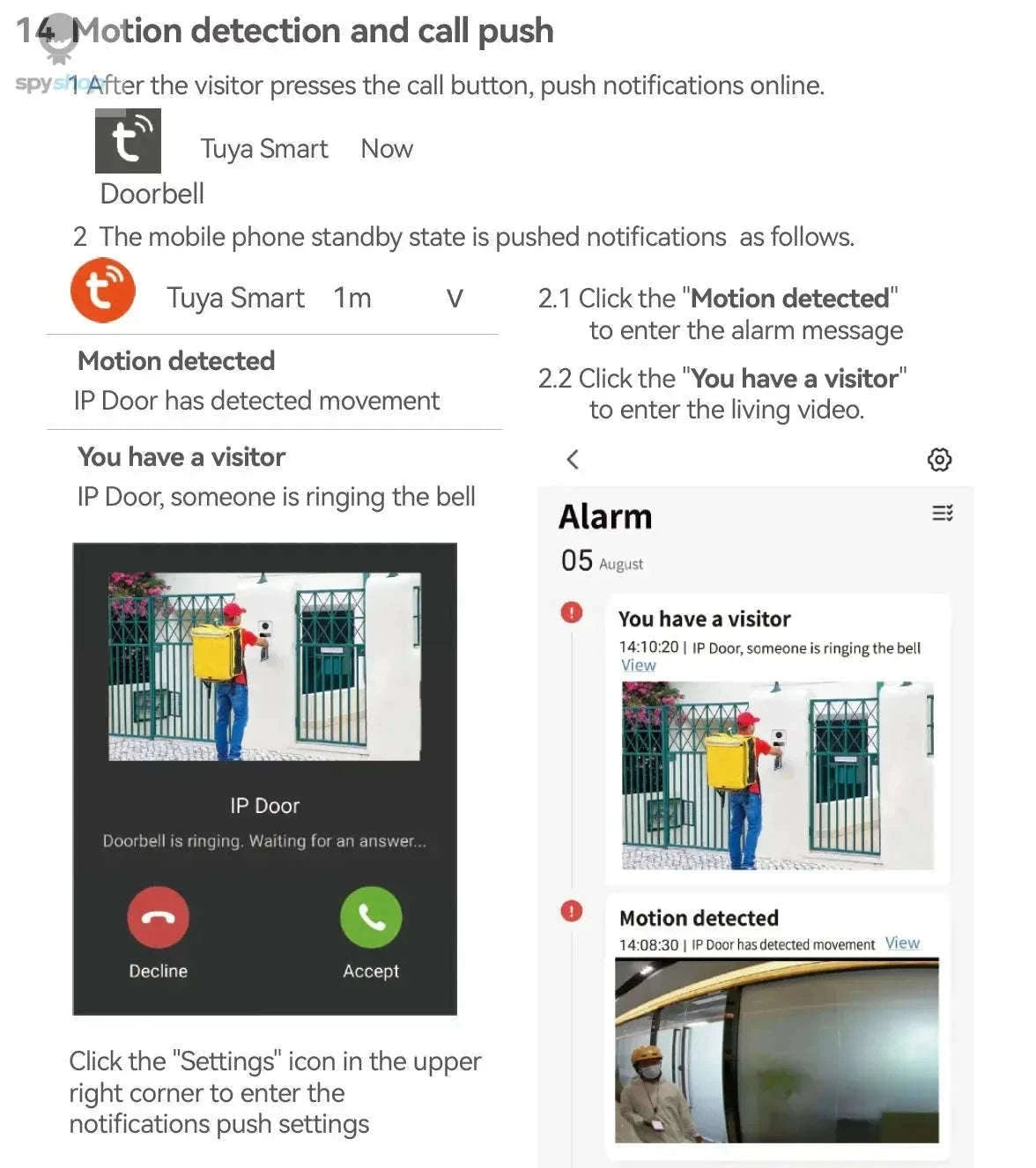 Wireless WiFi Video Doorbell System with 1080P HD Monitoring-Default Title