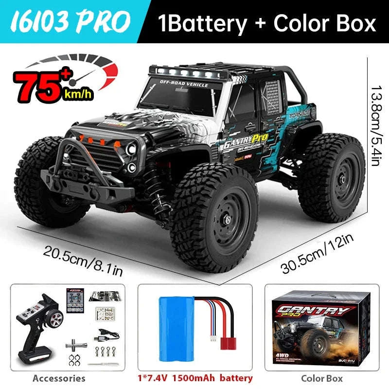 WLtoys 16101 Pro High‑Speed 1:16 RC Car-16102pro Blue-2B / spain