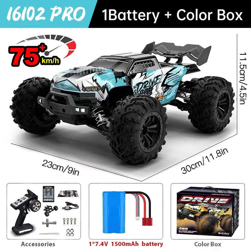 WLtoys 16101 Pro High‑Speed 1:16 RC Car-16102pro Blue-2B / spain