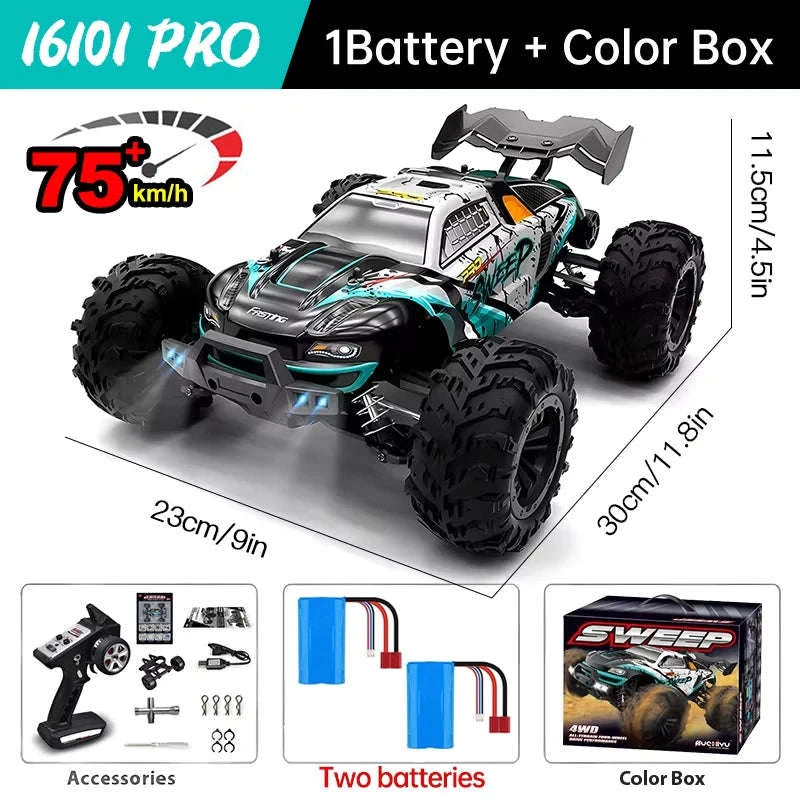 WLtoys 16101 Pro High‑Speed 1:16 RC Car-16102pro Blue-2B / spain