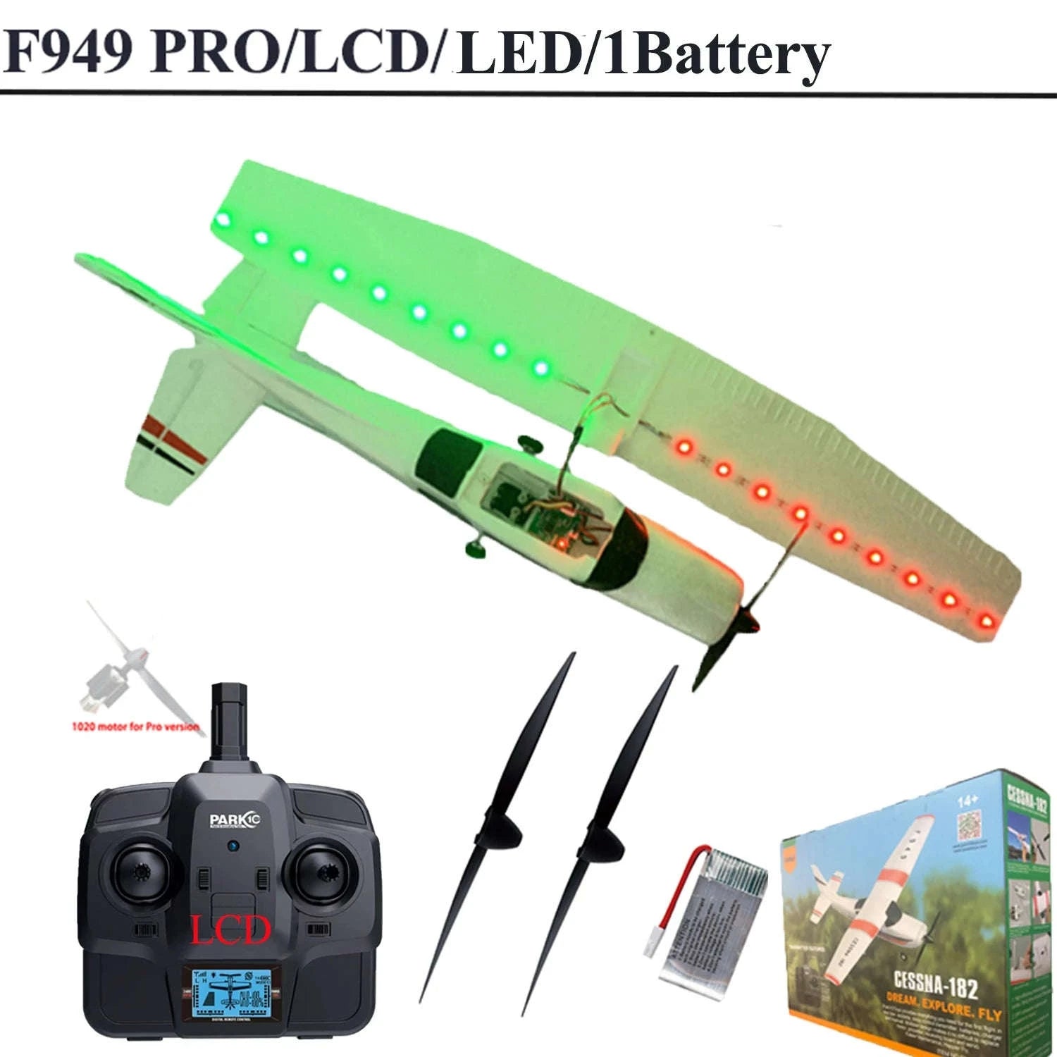 WLtoys F949 Cessna 182 RC Airplane-LCD Version