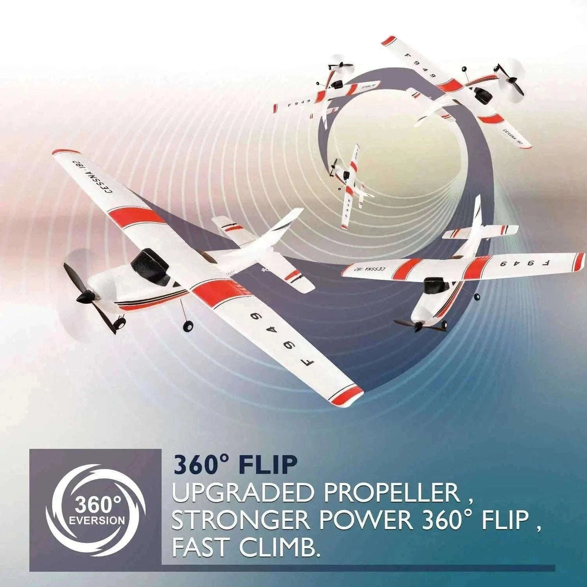 WLtoys F949 Cessna 182 RC Airplane with 3D6G Gyro-LCD Version