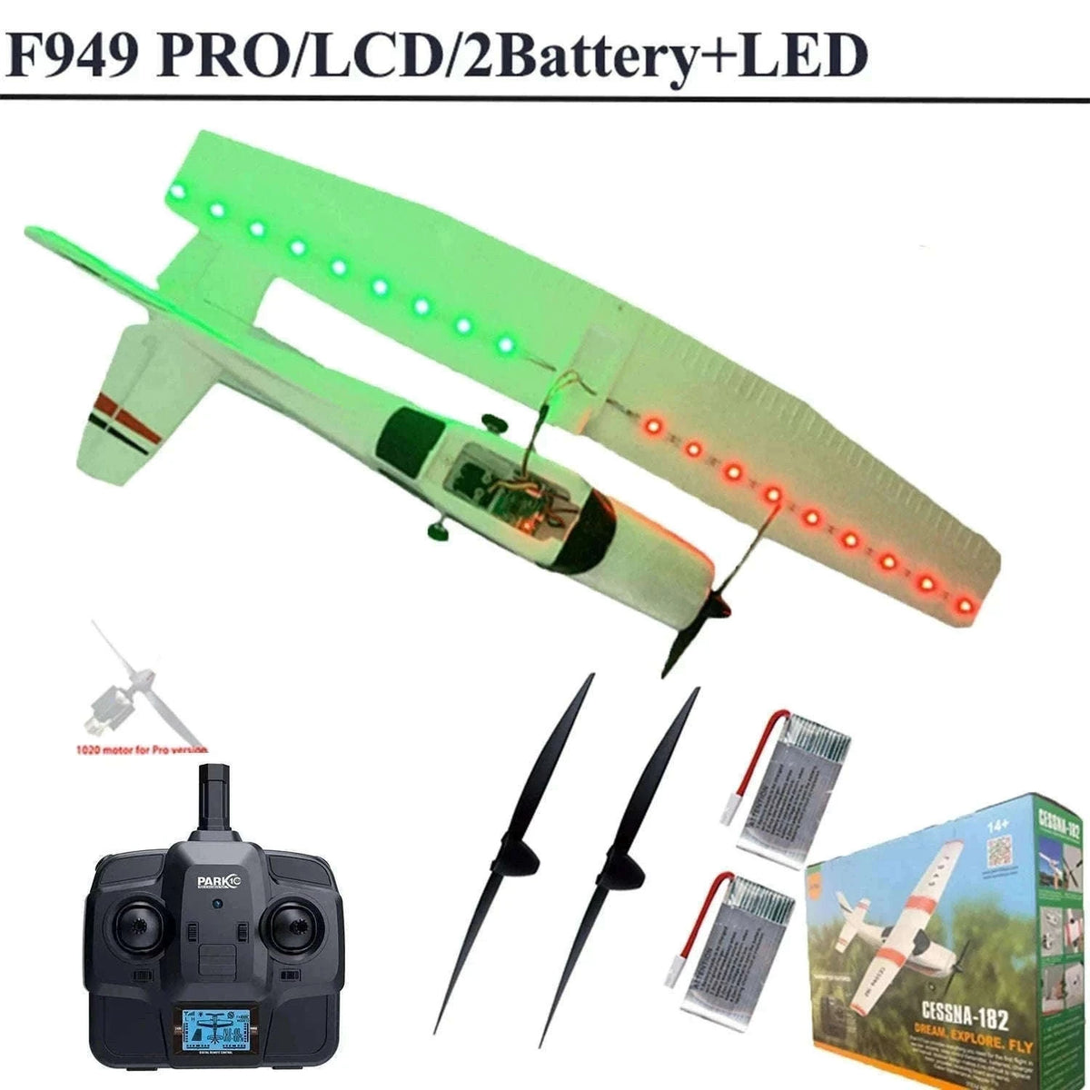 WLtoys F949 Cessna 182 RC Airplane with 3D6G Gyro-LCD Version
