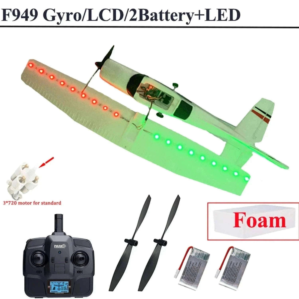 WLtoys F949 Cessna 182 RC Airplane with 3D6G Gyro-LCD Version