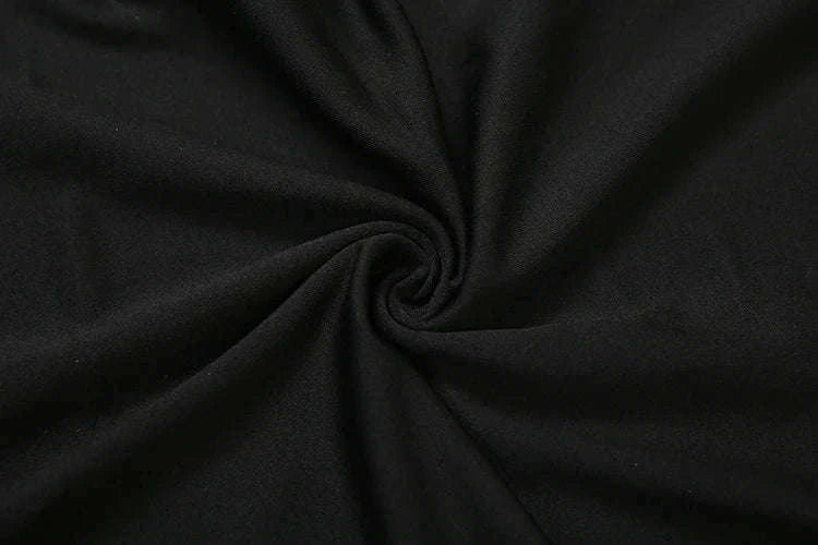 Women’s 2 Piece Crop Top and Straight Pants Set – Slim Fit Autumn Outfit-black / L