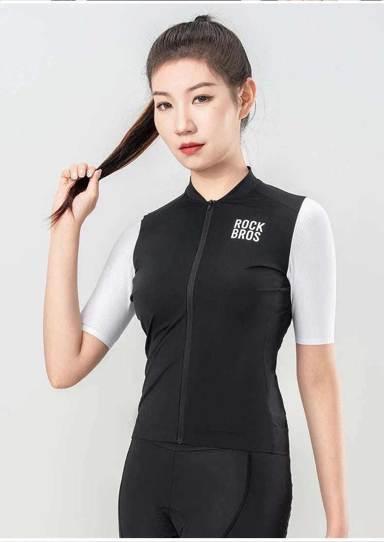 Women's Breathable Cycling Jersey Lightweight Quick-Dry Short Sleeve-Asian-YDDX001-a / S