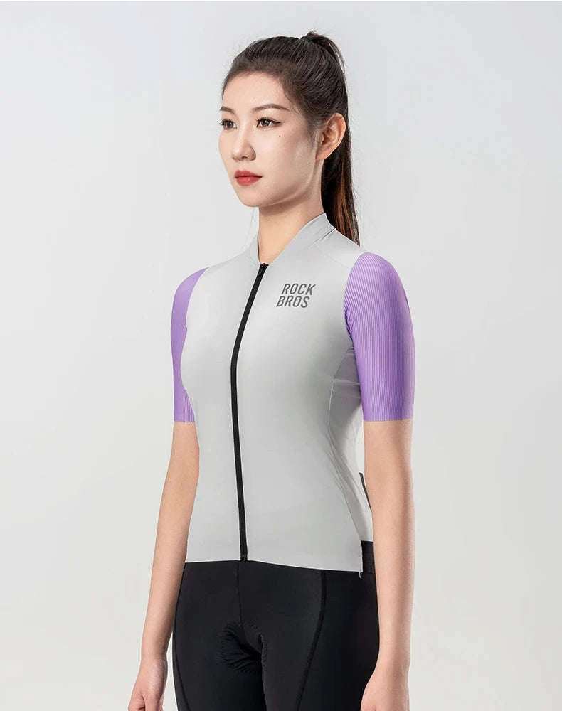 Women's Breathable Cycling Jersey Lightweight Quick-Dry Short Sleeve-Asian-YDDX001-a / S