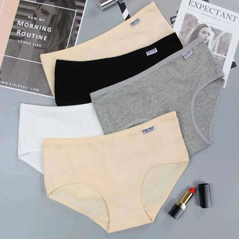 Women's Cotton Panties 7-Pack, Plus Size M–4XL Comfort Briefs-B2 W2 SKI2 Gray / 4XL / 7PCs